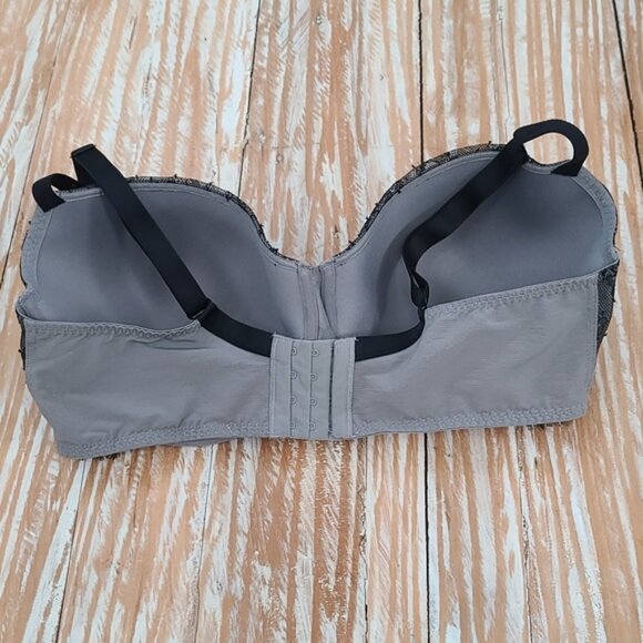 Adore Me Grey lace underwire bra 40G - Picture 2 of 3